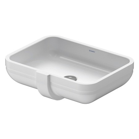 Lavabo encastré Duravit Happy D.2 48 cm sans trou de robinet, installation par le bas