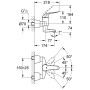 GROHE Euroeco Special Einhand-Waschtischbatterie - technische Ansicht