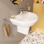 VitrA Integra Waschtisch 59,5 cm, mit Überlaufloch, 1 Hahnloch mittig - technische Ansicht