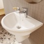 VitrA Integra Waschtisch 59,5 cm, mit Überlaufloch, 1 Hahnloch mittig - technische Ansicht
