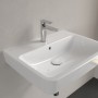 Villeroy & Boch O.novo Aufsatz-Waschtisch 60 x 46 cm mit Überlauf, 1 Hahnloch - technische Ansicht