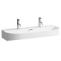Vasque à poser LAUFEN Sonar 100 x 42 cm, avec 1 trou de robinet à gauche et à droite