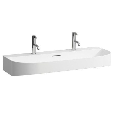 Vasque à poser LAUFEN Sonar 100 x 42 cm, avec 1 trou de robinet à gauche et à droite