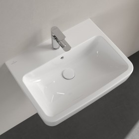 Lavabo d'appoggio Villeroy & Boch O.novo 60 x 46 cm con troppopieno, 1 foro per rubinetto