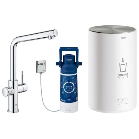 Rubinetto e caldaia GROHE Red Duo taglia M, rubinetto con beccuccio a L