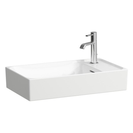 Lavabo à poser LAUFEN MEDA 60 x 35 cm, avec trou de robinet et trop-plein, vasque à gauche