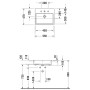 Lavabo encastré à moitié Duravit Vero Air avec 1 trou de robinet 55 x 47 cm - vue détaillée