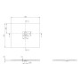 Receveur de douche Villeroy & Boch Squaro Infinity, 110 x 90 x 4 cm - vue technique