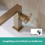 Rubinetto monocomando per lavabo hansgrohe Tecturis E 150 Fine CoolStart con scarico Push-Open - vista dettagliata
