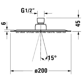 Duravit Kopfbrause 1jet Ø 20 cm