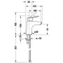 Duravit No. 1 Einhebel-Waschtischmischer S, Minus-Flow ohne Zugstangengarnitur - technische Ansicht