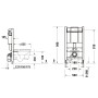Duravit DuraSystem WC-Element, Basic 99 cm, pulverbeschichtet - Detailansicht
