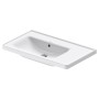 Lavabo meuble Duravit D-Neo 80 cm asymétrique, sans trou de robinet, avec trop-plein, tablette à droite