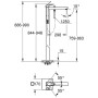 GROHE Eurocube Einhand-Wannenbatterie DN 15, Bodenmontage - Detailansicht
