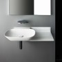 Lavabo encastrable LAUFEN INO 90 x 45 cm avec tablette à droite sans trou de robinet