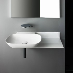 Lavabo encastrable LAUFEN INO 90 x 45 cm avec tablette à droite sans trou de robinet