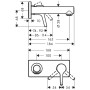 Miscelatore per lavabo a parete hansgrohe Talis S monocomando UP 16,5 cm - vista dettagliata