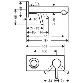 hansgrohe Talis S Einhebel-Waschtischmischer UP 16,5 cm