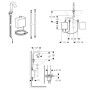 Robinet de lavabo Geberit Piave, montage sur pied, alimentation secteur, avec boîtier de fonction AP - photo produit
