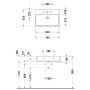 Lavabo Duravit Vero Air poli sans trou de robinet 70 x 47 cm, avec trop-plein - vue détaillée