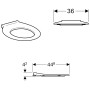 Geberit Renova Comfort WC Sitzring, barrierefrei, Befestigung von oben - technische Ansicht