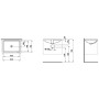 Lavabo encastré LAUFEN PRO S par le bas 60 x 40 cm - vue détaillée