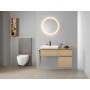 Set WC sospeso Geberit iCon a scarico profondo con sedile WC a forma chiusa - vista tecnica