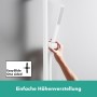 Ensemble de douche hansgrohe Pulsify S 100 avec 1 jet et barre de douche 65 cm, EcoSmart+ - vue technique