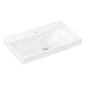 Lavabo hansgrohe Xelu Q avec tablette à droite 80 x 48 cm non poli, avec 2x 1 trou de robinet