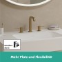 Robinetterie de lavabo 3 trous hansgrohe Tecturis S 150 avec bonde Push-Open - vue technique