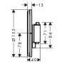 Thermostat encastré hansgrohe ShowerSelect Comfort S - photo produit