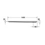 Receveur de douche rectangulaire Duravit Starck Slimline 140 x 80 cm - vue technique