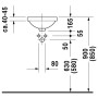 Lavabo encastrable Duravit Architec 32,5 cm - vue technique