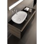 Lavabo sur plan Geberit Citterio avec bonde - vue détaillée