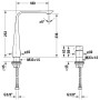 Rubinetto per lavabo Duravit D.1z a 2 fori XL con maniglia girevole - vista dettagliata