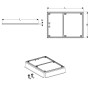 Geberit Installationsrahmen für Setaplano Duschwanne 120 x 120 cm, für 6 Füsse - Detailansicht