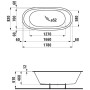 LAUFEN Il Bagno Alessi Einbau-Badewanne 178 x 82 cm, mit Beleuchtung - Detailansicht