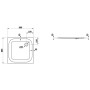 Receveur de douche LAUFEN Platina 80 x 80 cm sans Antislip - vue détaillée