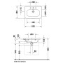Lavabo meuble Duravit DuraStyle 65 cm, avec 1 trou pour robinet