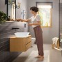 Robinet de lavabo encastré hansgrohe Rebris E avec bec de 20 cm pour montage mural - vue technique