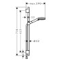 Ensemble de douche hansgrohe Vernis Blend Vario EcoSmart avec barre de douche S Puro 65 cm - vue détaillée