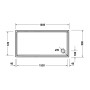 Receveur de douche rectangulaire Duravit Starck Slimline 160 x 80 cm - vue détaillée