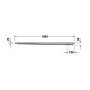 Receveur de douche rectangulaire Duravit Starck Slimline 160 x 80 cm - vue technique