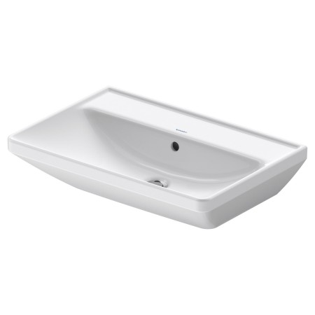 Lavabo Duravit D-Neo 65 cm, sans trou de robinet, avec trop-plein