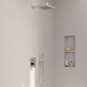 Système de douche Villeroy & Boch Taro avec support de douche, douchette à main et mitigeur encastré