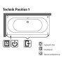 Vasca ovale Villeroy & Boch Loop & Friends Duo 180 x 80 cm - vista dettagliata