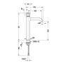 Miscelatore monocomando per lavabo Duravit White Tulip XL senza piletta di scarico