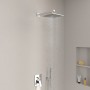 Système de douche Villeroy & Boch Taro avec support de douche, douchette à main et mitigeur encastré - vue technique