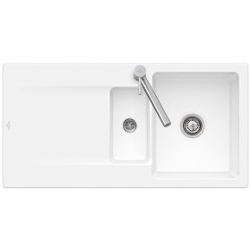 Lavello incasso Villeroy & Boch Siluet 60 R con piletta di scarico a comando manuale, reversibile