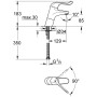 Rubinetto monocomando di sicurezza per lavabo GROHE Euroeco Special - vista dettagliata